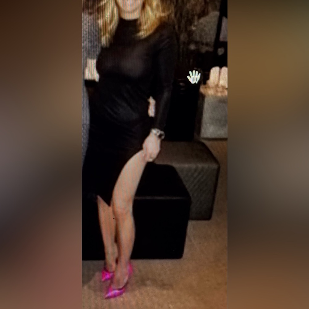 Topshop Black One Shoulder Bodycon Dress